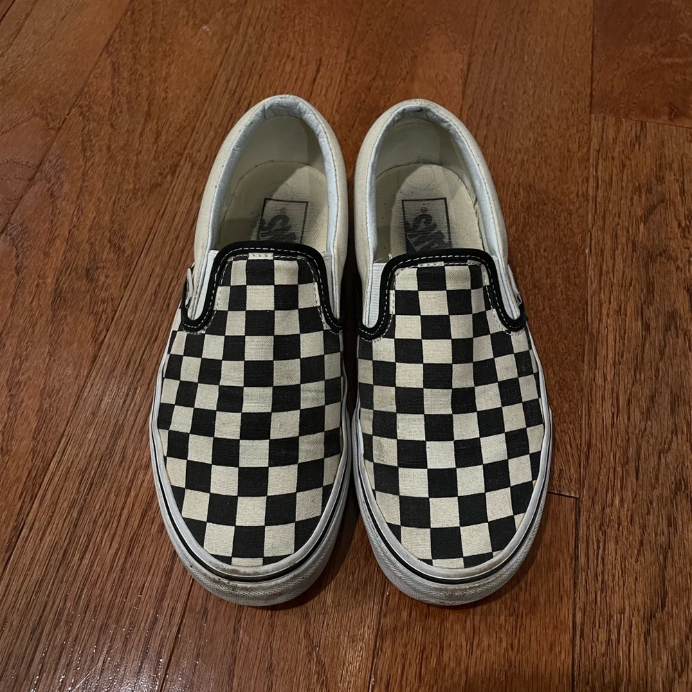 Checkerboard Slip-On Vans